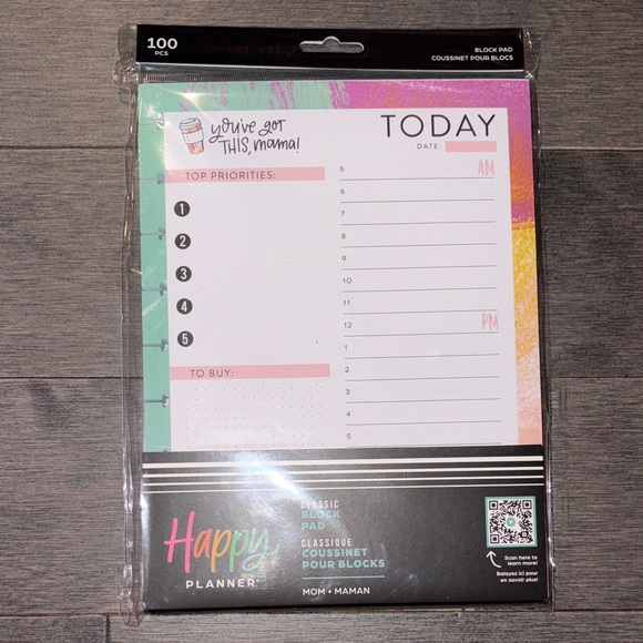 Happy Planner Colorful Daily Block Pad - 100 sheets - Picture 1 of 2